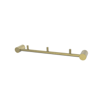 Планка на 3 крючка, нержавеющая сталь, Petite, золото матовое, IDDIS, PETG0S3i41