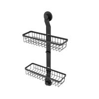 Двухъярусная прямая полка, проволока стальная, черный матовый, Easy, Milardo, EAS0WS2M44