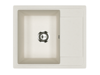 Мойка кухонная из искусственного камня, врезная CETUS С-575-001 белая