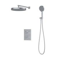 Душевая система с тропическим и ручным душем, с термостатом, глянцевый хром, Duna, IDDIS, DUNSB0Ti67