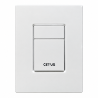 Клавиша смыва, 901 White (белая), CETUS, 901WTCS