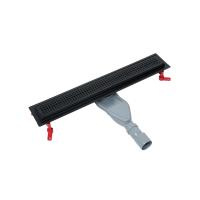 Лоток душевой, сифон 360, комбинированный затвор, перфорированная решетка, 600мм, черный, IDDIS, 975B6BL20DZ