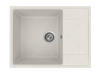 Мойка кухонная из искусственного камня, врезная CETUS С-650-001 белая