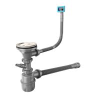 Сифон бутылочный, 3.1/2x40мм, с выпуском, гофротрубой, отводом и переливом, IDDIS, 900CVG1P10VD