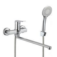 Смеситель для ванны с длинными изливом, глянцевый хром, Demi, Milardo, DEMSB00M10