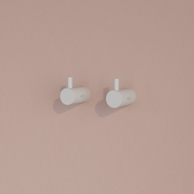 Комплект одинарных крючков, сплав металлов, Петит (Petite), белый матовый, IDDIS, PET2WT2i41