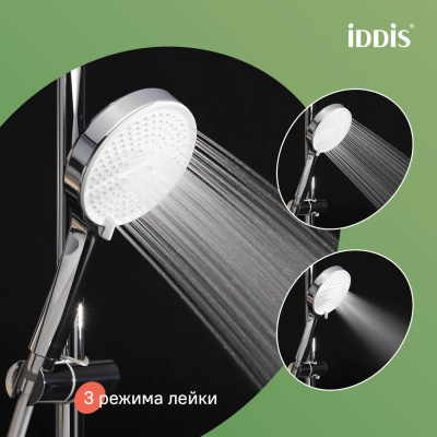 Лейка для душа, хром, Optima Home, IDDIS, OPH3FC0i18