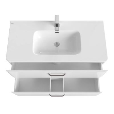 Тумба с умывальником, подвесная, 100 см, белая, Brick, IDDIS, BRI10W1i95K