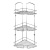 Полка трехъярусная угловая, проволока стальная, 11, Milardo, 111WC30M44
