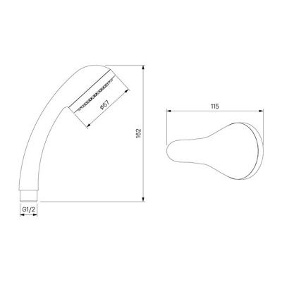 Смеситель для душа, Simp, Milardo, SIMSB00M03