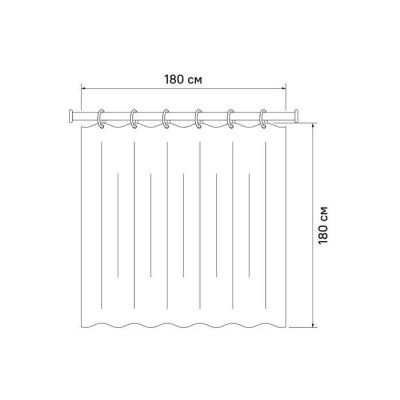 Штора для ванной комнаты, 180*180см, PEVA, IDDIS, P40PV11i11