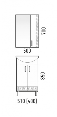 Тумба ОЛИМП 50, K407342, CETUS