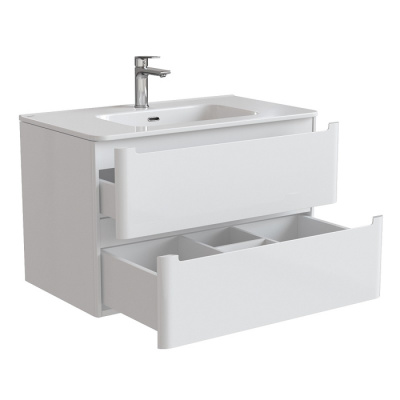 Тумба с умывальником, подвесная, 80 см, белая, Edifice, IDDIS, EDI80W0i95K