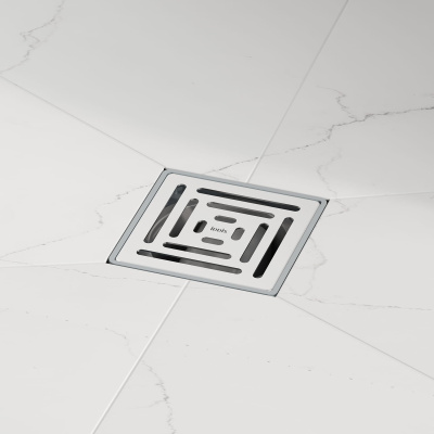 Трап душевой, сифон 360, комбинированный затвор, 10х10см, хром, IDDIS, 980DS10SB4CDZ