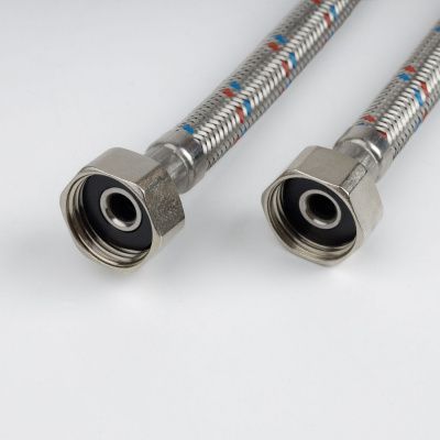 Гибкая подводка, F1/2xF1/2, SS304, латунь, 0,5 м, IDDIS, 926ABS05ZP