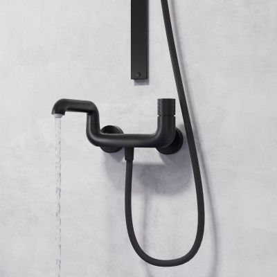 Смеситель для ванны с управлением Push Control, черный матовый, Twist, IDDIS, TWIBLBTi02WA	