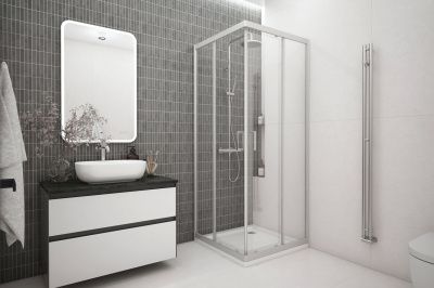 Душевая кабина Классик КВАДРАТ  900*900 Grey N стекло прозрачное, арт.:UNIN900GR