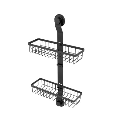 Двухъярусная прямая полка, проволока стальная, черный матовый, Easy, Milardo, EAS0WS2M44