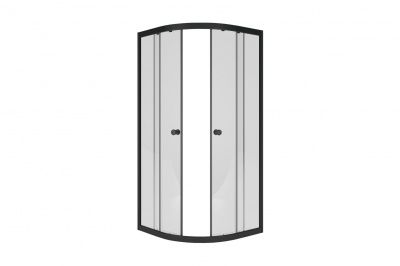 Душевая кабина Classic Black 1/4 круга 900*900*2010( прозр. стекло/ черн. профиль) CLSN900BL