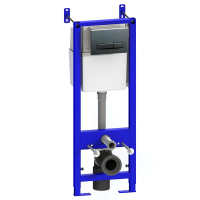 Комплект инсталляции УКЛАД для унитаза с мат. черной кнопкой  СИ СИ 01.04.54.10.5B