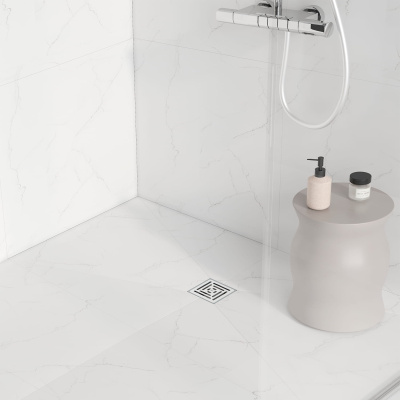 Трап душевой, сифон 360, комбинированный затвор, 10х10см, хром, IDDIS, 980DS10SB4CDZ