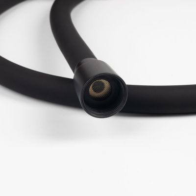 Шланг для душа, черный матовый, силиконовый, 1,2м, Optima Home, IDDIS, OPH12BLi19