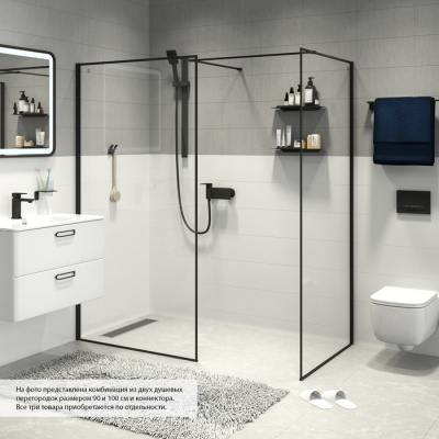 Душевая перегородка  IDDIS Slide Walk In 90x195, черный, SLI8BS9i23
