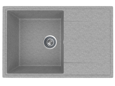 Мойка кухонная из искусственного камня, врезная CETUS С-735-003 серая