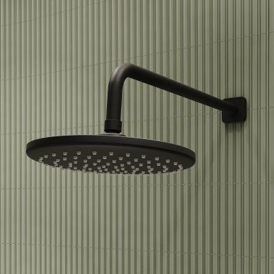 Душевая система скрытого монтажа с тропическим душем, ручным душем и изливом, черный матовый, Ray, IDDIS, RAYBL03i68