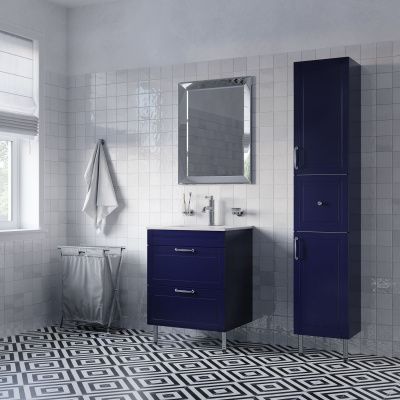 Тумба с умывальником, напольная, 60 см, синий, Oxford, IDDIS, OXF60N0i95K