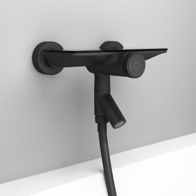 Смеситель для ванны с управлением Push Control, чер. мат., Shelfy IDDIS, SHEBLBTi02WA 