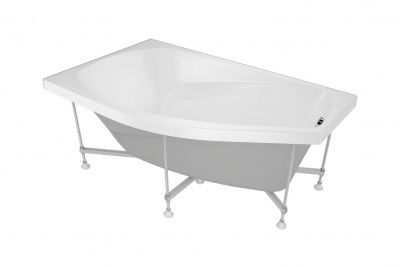 Ванна асимметричная  с каркасом и экраном МЕТАКАМ Venta 150*90 (правая)