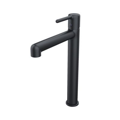 Cмеситель для настольного умывальника, черный матовый, Aiger, IDDIS, AIGBL01i01i01