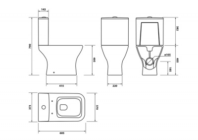 Унитаз-компакт безободковый, Torr, IDDIS, TORRDSEi24