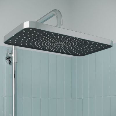 Душевая система с тропическим душем и изливом, глянцевый хром, Parker, IDDIS, PARSB3Fi06