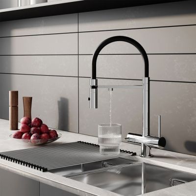 Смеситель для кухни с фильтром и гибким изливом, хром, Ace, IDDIS, ACESBFFi05