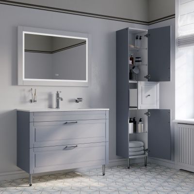 Пенал напольный, 36 см, светло-серый, Oxford, IDDIS, OXF36L0i97