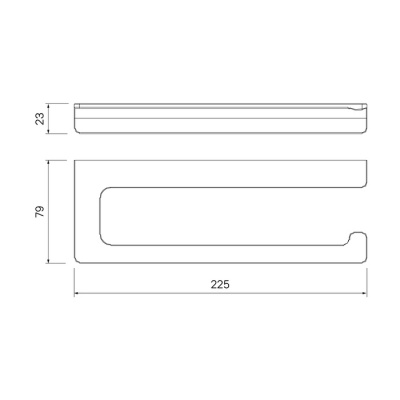 Держатель для туалетной бумаги без крышки, черный матовый, Slide, IDDIS, SLIBS00i43