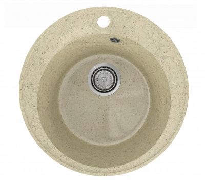 Мойка кухонная из искусственного камня, врезная CETUS С-475-002 бежевая