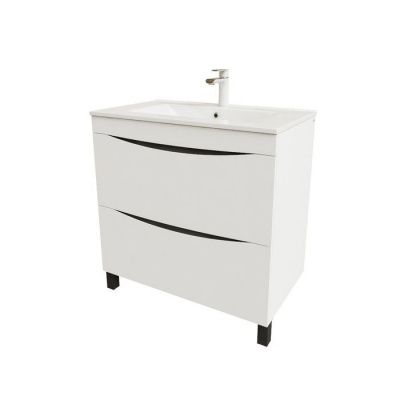 Тумба с умывальником, напольная, 80 см, белая, Cloud, IDDIS, CLO80WFi95K