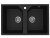 Мойка кухонная из искусственного камня, врезная CETUS С-770-004,черная