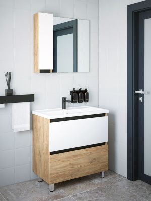 Зеркало-шкаф "Галатея" 80 левый Cetus, GLT80Z-CETUS