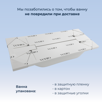 Ванна акриловая SERENA VENTO Italy  150*70