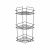 Полка трёхъярусная угловая, проволока стальная, чёрный матовый, Grid, Milardo, GRICC3BM44