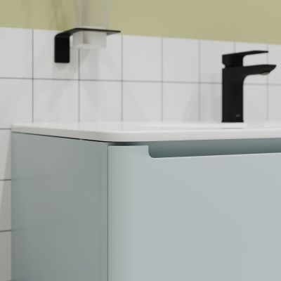 Тумба с умывальником, подвесная, 100 см,голубой, Edifice, IDDIS, EDI10B0i95K 