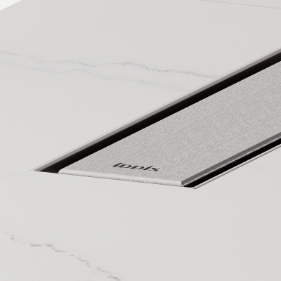 Лоток душевой, сифон 360, комбинированный затвор, двухсторонняя решетка, 600мм, хром, IDDIS, 975B6SB00DZ