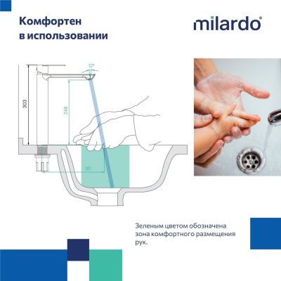 Смеситель для настольного умывальника, сатин, Maze, Milardo, MAZBN01M01