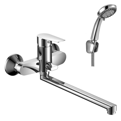 Смеситель для ванны Rossinka S35-33 с нажимным дивертором