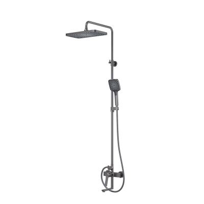 Душевая система с тропическим душем и изливом, матовый графит, Parker, IDDIS, PARGM3Fi06