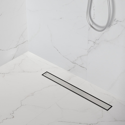 Лоток душевой, сифон 360, комбинированный затвор, двухсторонняя решетка, 800мм, хром, IDDIS, 975B8SB00DZ